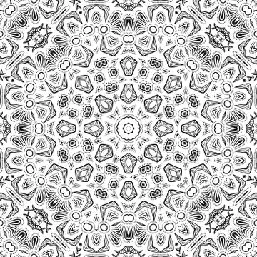 Abstract seamless outline pattern Stock Illustration