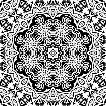 Abstract seamless outline pattern Stock Illustration