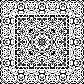 Abstract seamless outline pattern Stock Illustration