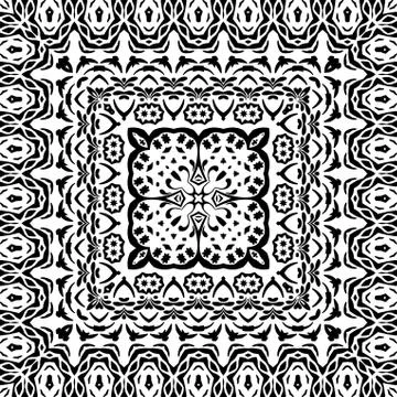 Abstract seamless outline pattern Stock Illustration