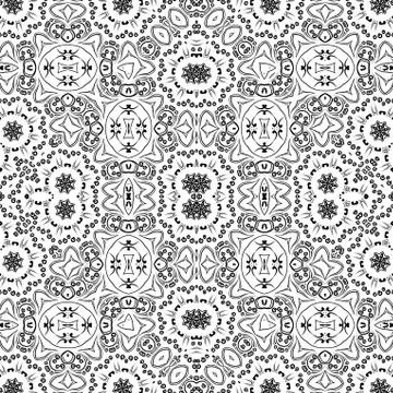 Abstract seamless outline pattern Stock Illustration