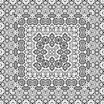 Abstract seamless outline pattern Stock Illustration