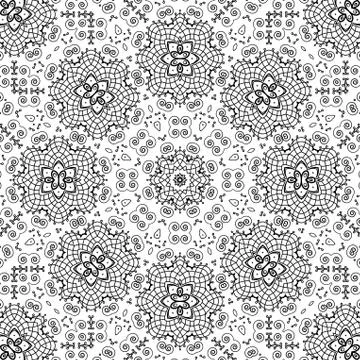 Abstract seamless outline pattern Stock Illustration