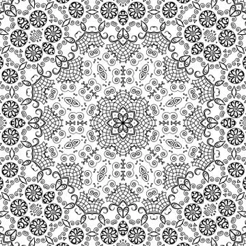 Abstract seamless outline pattern Stock Illustration