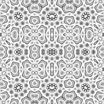 Abstract seamless outline pattern Stock Illustration