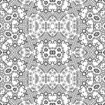 Abstract seamless outline pattern Stock Illustration
