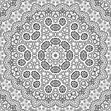 Abstract seamless outline pattern Stock Illustration
