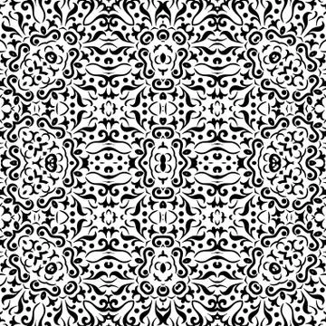 Abstract seamless outline pattern Stock Illustration