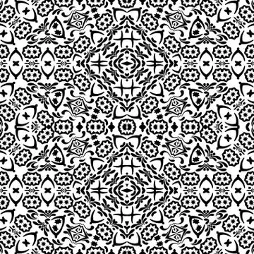 Abstract seamless outline pattern Stock Illustration