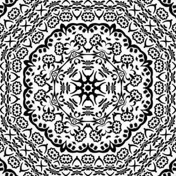 Abstract seamless outline pattern Stock Illustration