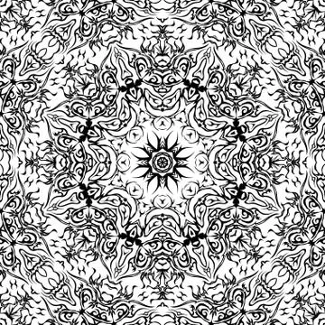 Abstract seamless outline pattern Stock Illustration