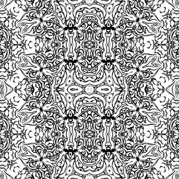 Abstract seamless outline pattern Stock Illustration