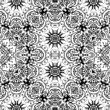 Abstract seamless outline pattern Stock Illustration