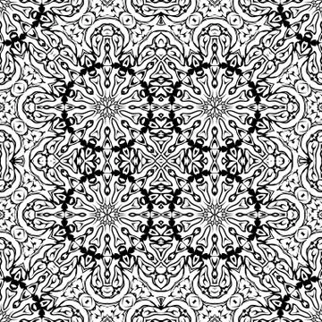 Abstract seamless outline pattern Illustrazione stock