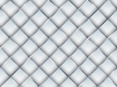 Abstract seamless pattern 3d white square with silver gradient grid lines bac Illustrazione stock