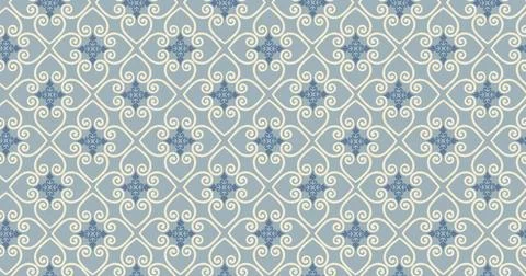 Abstract seamless pattern. Arabic line ornament with geometric shapes. Stock Illustration