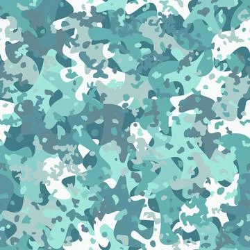 Abstract seamless pattern with arctic blue colored chaotic squares background Stockillustratie