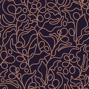 Abstract seamless pattern. Art line vintage lace Stock Illustration