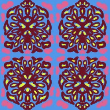 Abstract seamless pattern, authenticity, identification, genetic code, floral, w Ilustración de archivo