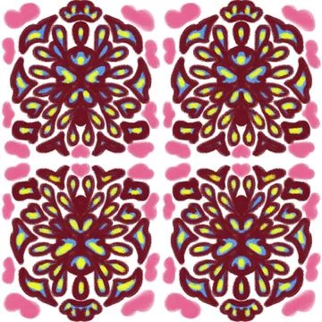 Abstract seamless pattern, authenticity, identification, genetic code, floral, w Ilustración de archivo