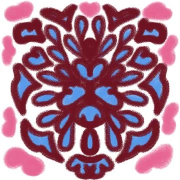 Abstract seamless pattern, authenticity, identification, genetic code, floral, w Ilustración de archivo