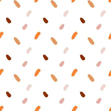 Abstract Seamless Pattern with Autumn Pastel Dots and Brush Strokes Stock Illustration