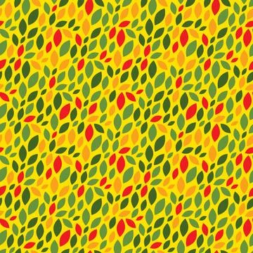 Abstract seamless pattern. Autumn vector background. Yellow and orange colors Stock Illustration