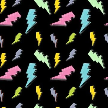 Abstract Seamless Pattern Background with bolt. Vector Illustration 库存插图