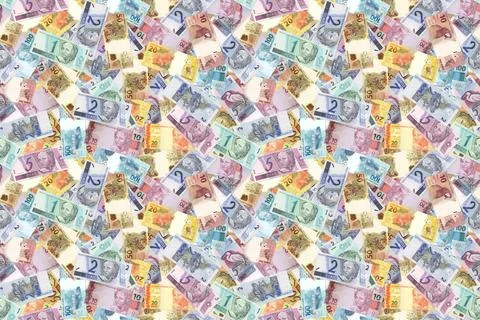 Abstract seamless pattern background Brasil Reals banknotes Stock Photos