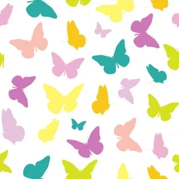 Abstract Seamless Pattern Background with Butterfly.  Illustration Stock Illustration