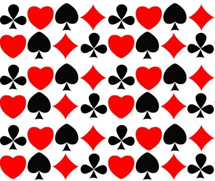 Abstract Seamless Pattern Background with Card Suits. Ill Illustrazione stock