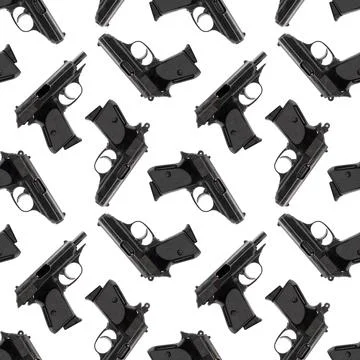 Abstract seamless pattern background. Firearms. Gun Stock Photos