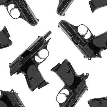 Abstract seamless pattern background. Firearms. Gun Stock Photos