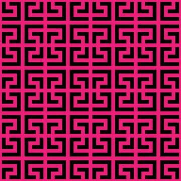 Abstract seamless pattern background. Maze of black geometric design elements イラスト素材