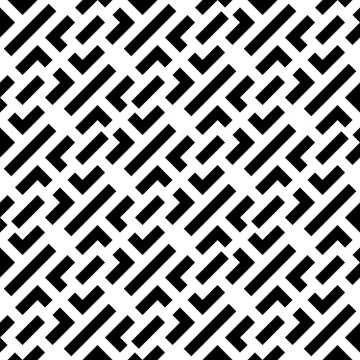 Abstract seamless pattern background. Maze of black geometric design elements 스톡 일러스트