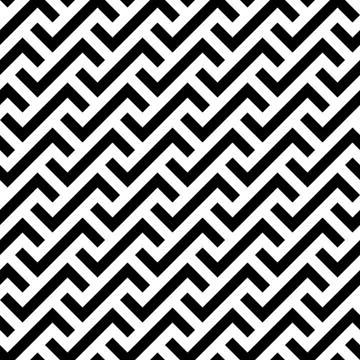Abstract seamless pattern background. Maze of black geometric design elements Stock Illustration