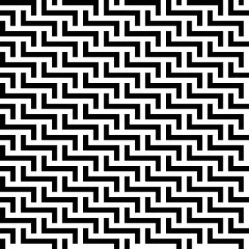 Abstract seamless pattern background. Maze of black geometric design elements Stock Illustration