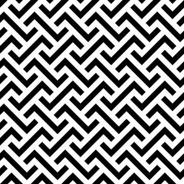Abstract seamless pattern background. Maze of black geometric design elements 스톡 일러스트