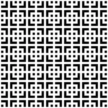 Abstract seamless pattern background. Maze of black geometric design elements イラスト素材
