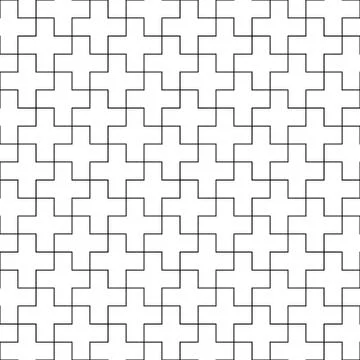 Abstract seamless pattern background. Mosaic of white geometric crosses with イラスト素材