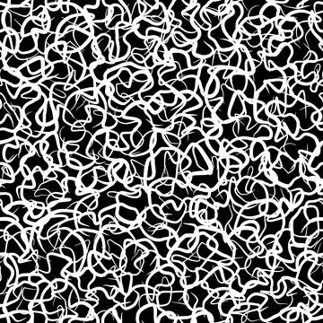 Abstract seamless pattern background of random curved lines for fabric design Illustrazione stock