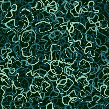 Abstract seamless pattern background of random curved lines for fabric design Illustration