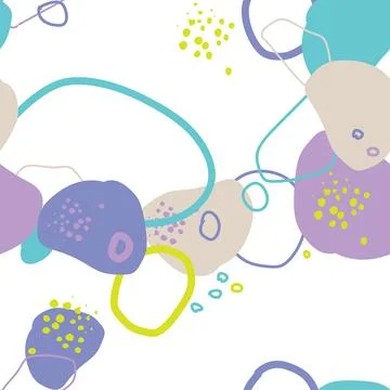 Abstract seamless pattern background with round shapes イラスト素材