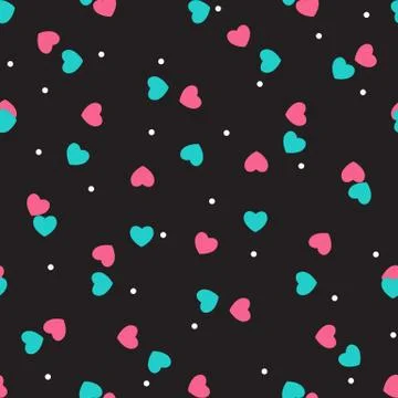 Abstract Seamless Pattern Background witj Love Heart Symbol.  Illustration Stock Illustration