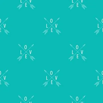 Abstract Seamless Pattern Background witj Love Heart Symbol.  Illustration Stock Illustration