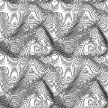 Abstract seamless pattern in black and white Stock Illustration