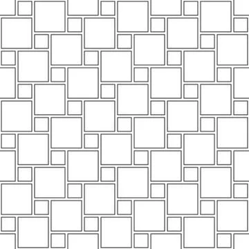 Abstract seamless pattern of black and white square textile. Design geometric Stock Illustration