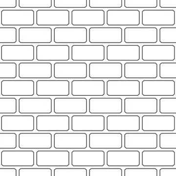 Abstract seamless pattern of black and white brick wall textile. Design geome Stock Illustration