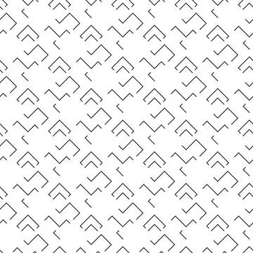 Abstract seamless pattern of black and white zigzag outline with right angles Stock Illustration
