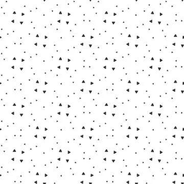 Abstract seamless pattern of black and white triangle confetti. Modern stylis Stock Illustration